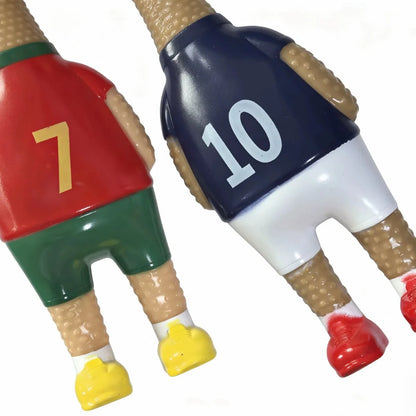 Football Star Jerseys Screaming Chicken Toys, Funny Squeezers, Decompression Toys for World Cup Parties.